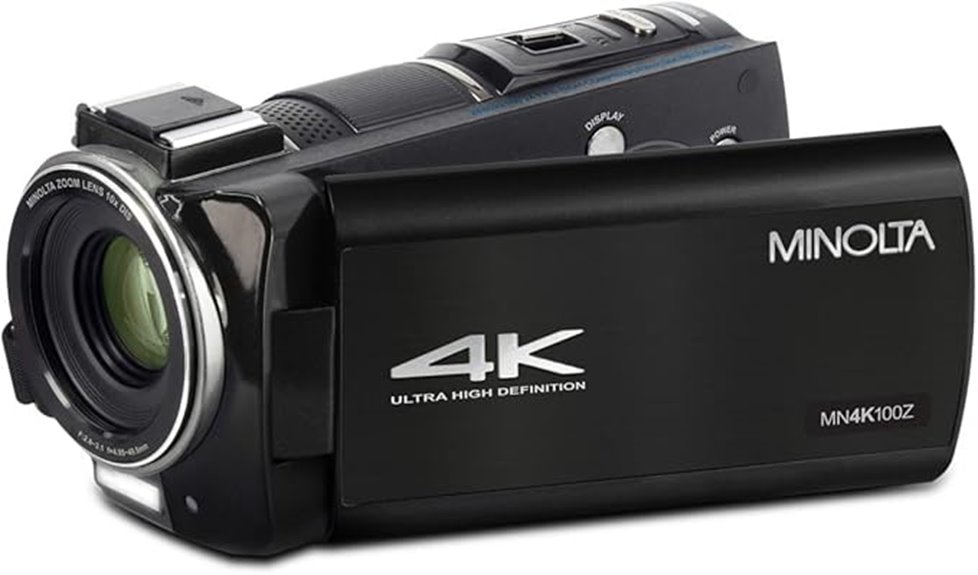 minolta 4k camcorder touchscreen