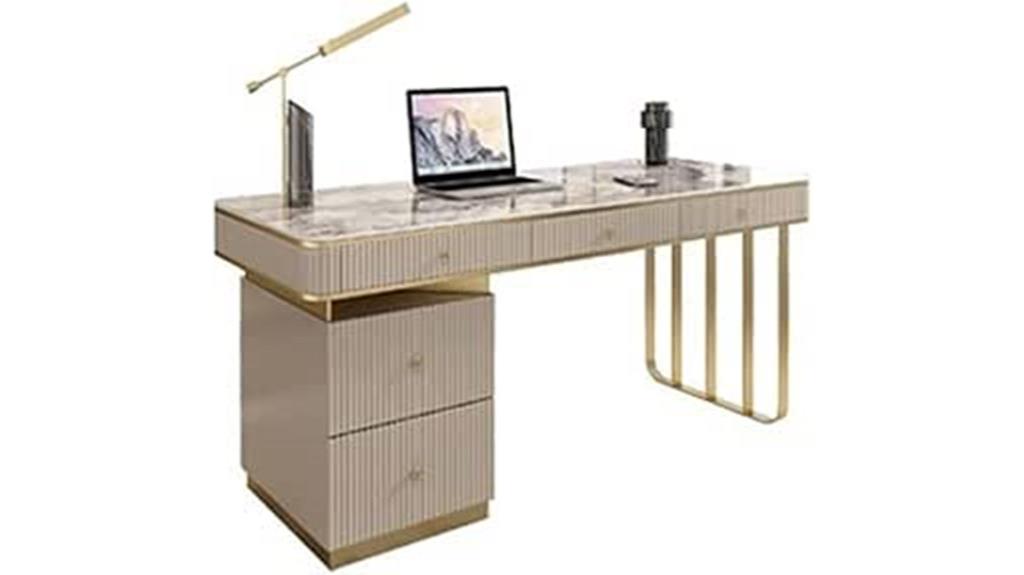 modern white minimalist desk