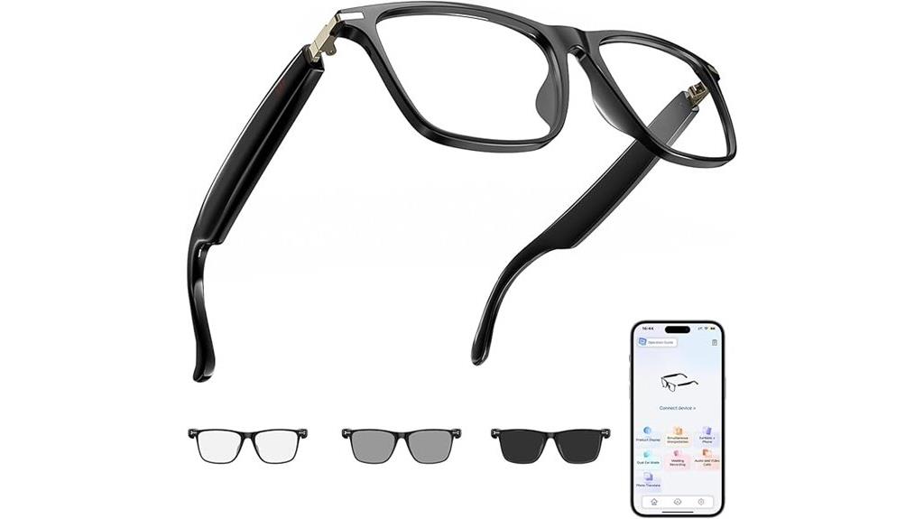 multilingual bluetooth open ear glasses