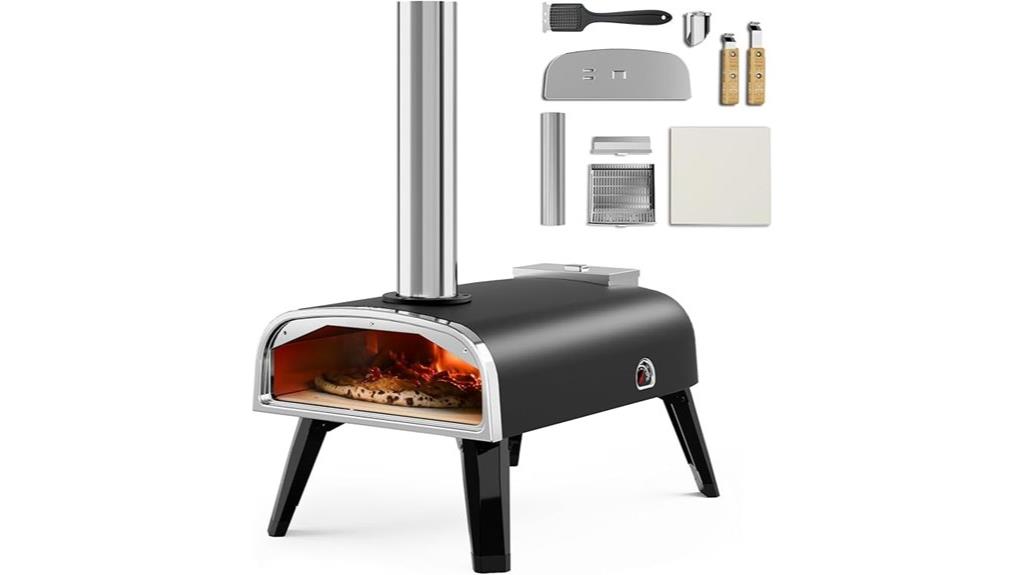 outdoor 12 inch wood fired pizza oven