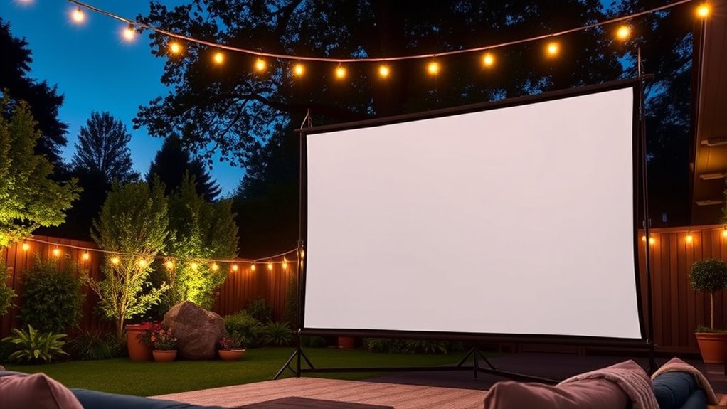 outdoor projector screen selection