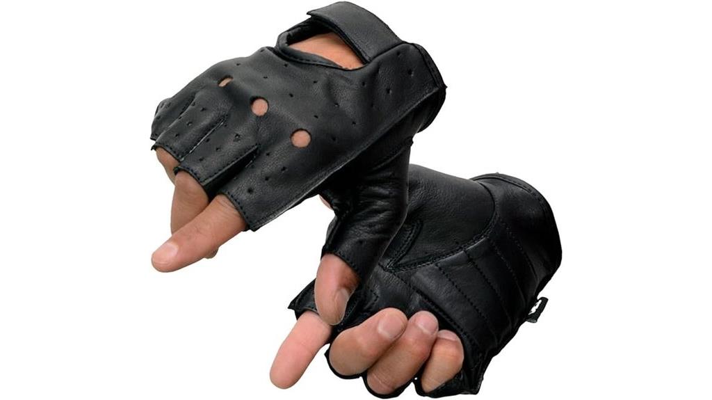 perforated gel padded gloves
