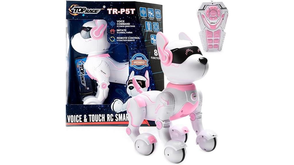 pink robotic dog toy