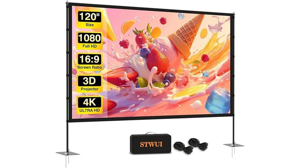 portable 120 outdoor screen