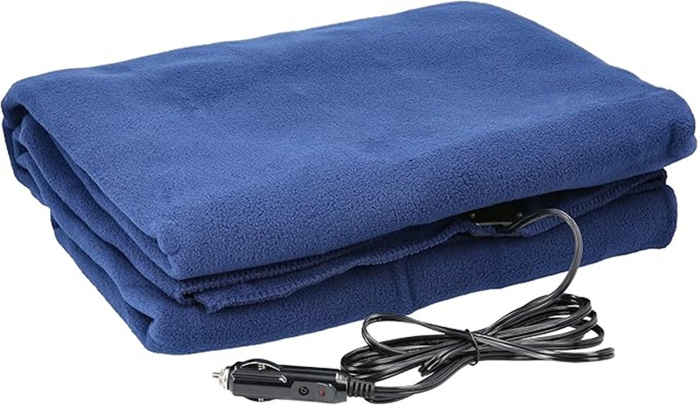 portable 12v heated car blanket