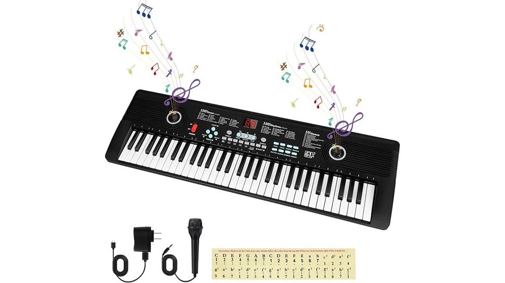 portable 61 key digital piano
