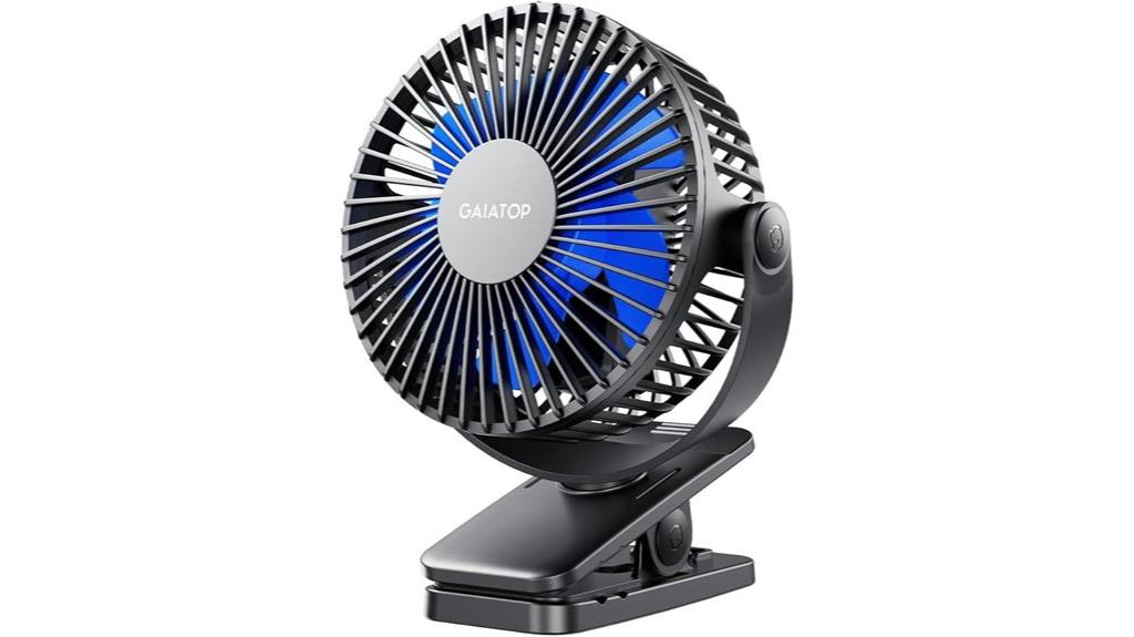 portable rechargeable clip on fan