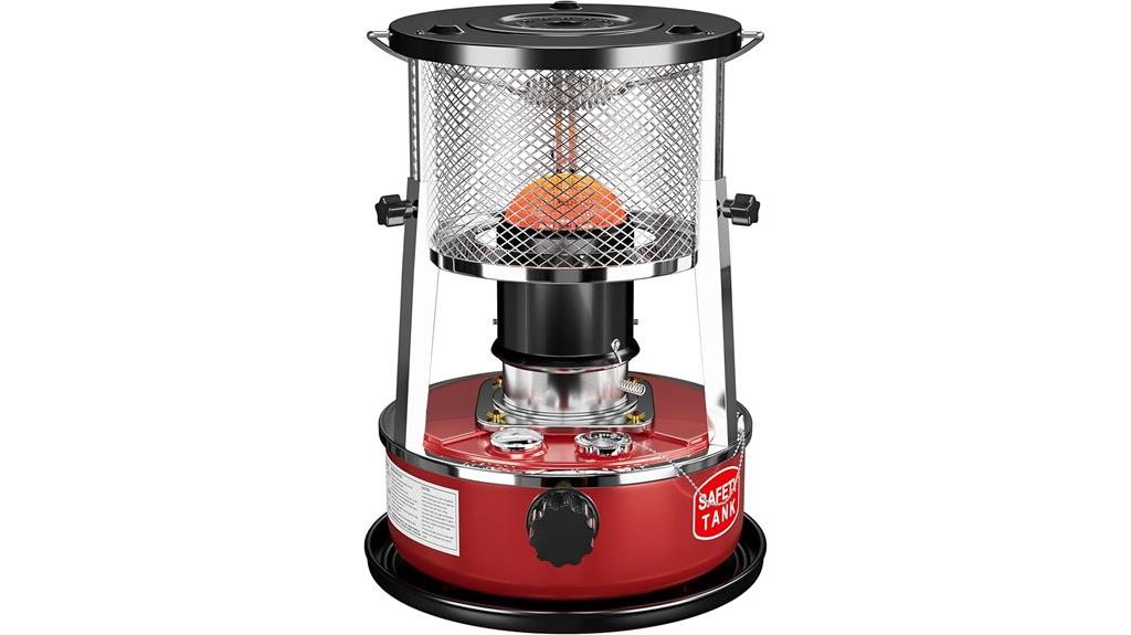 portable red kerosene heater