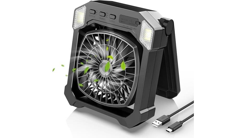 portable solar camping fan