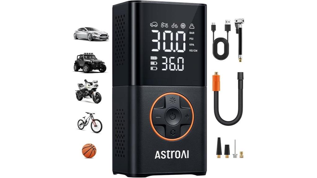 portable tire inflator with digital