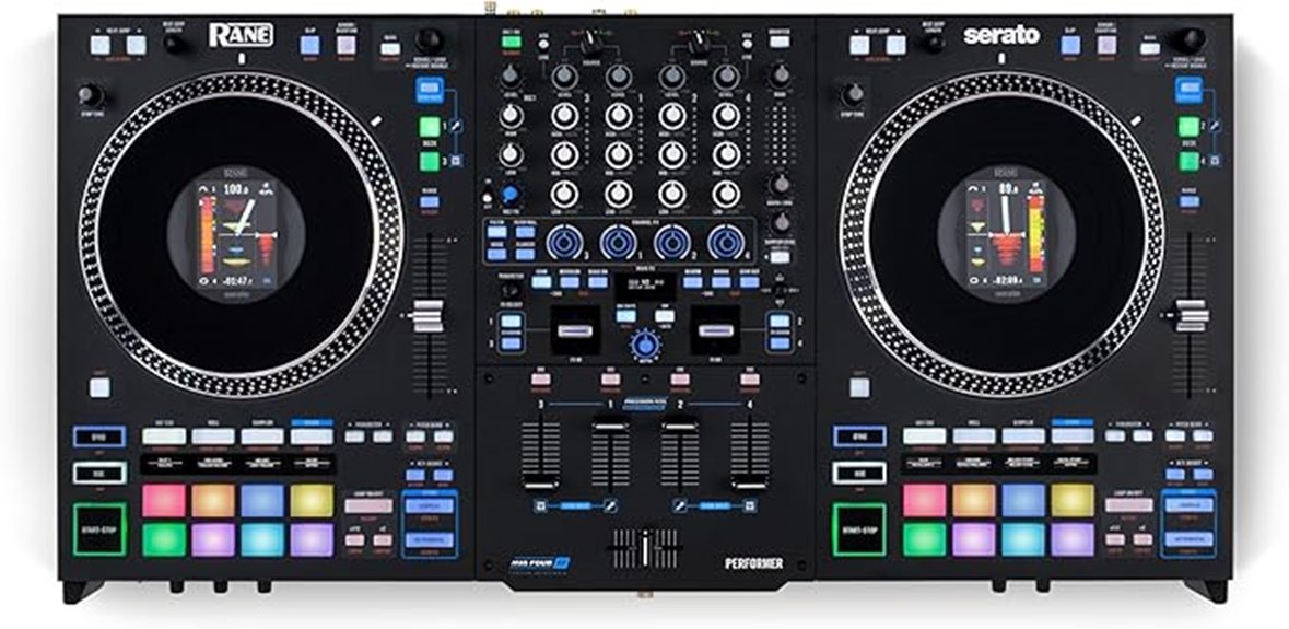 professional four channel dj controller