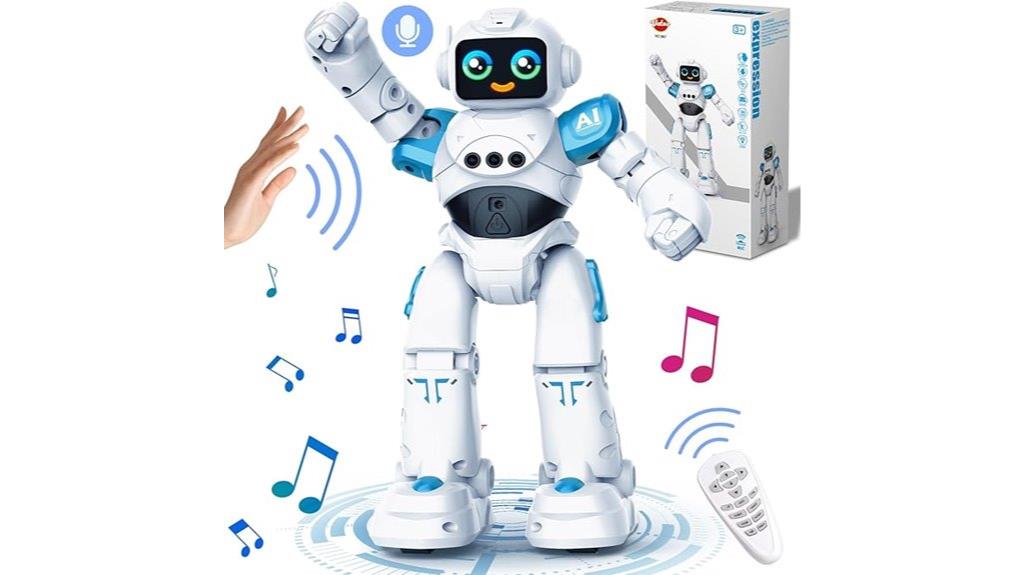 programmable gesture voice robot