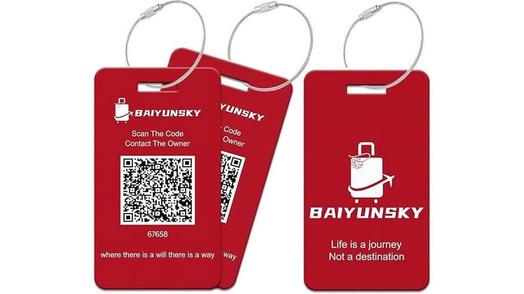 qr code waterproof luggage tag