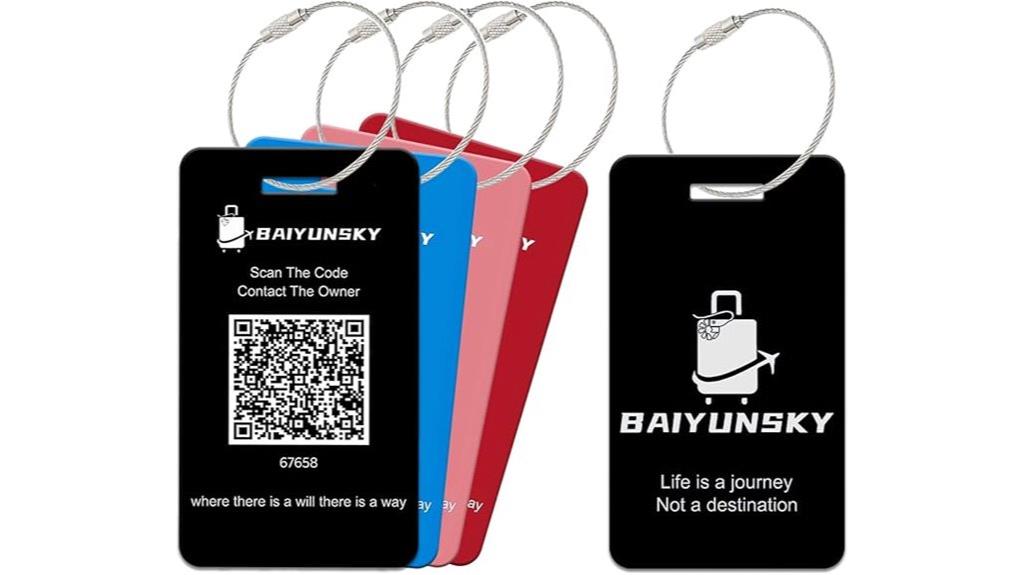 qr code waterproof luggage tags