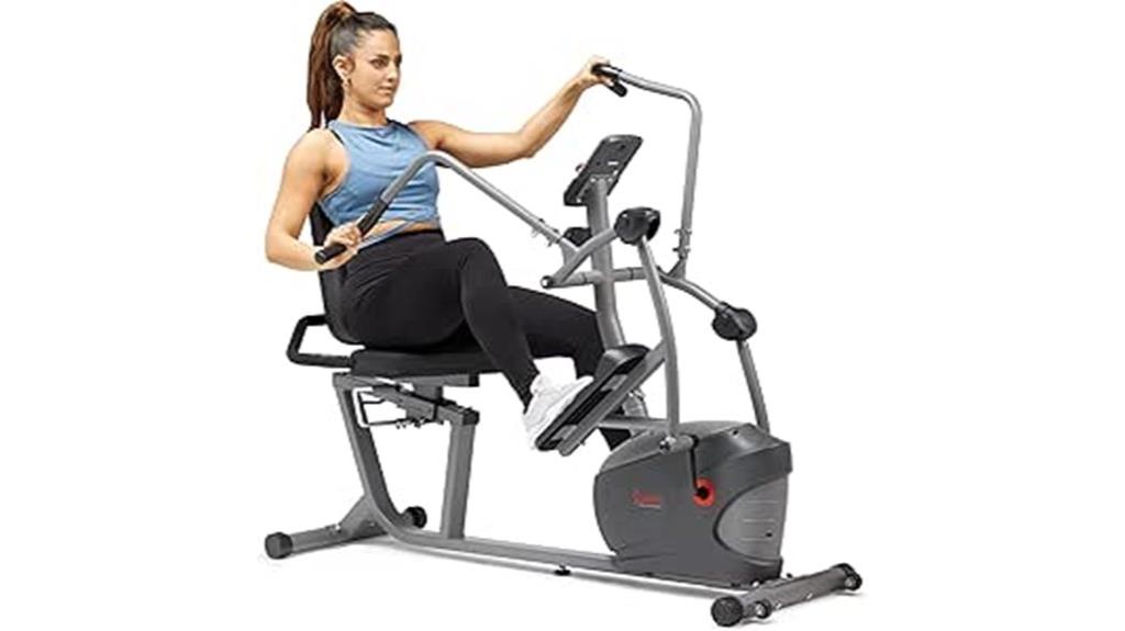 recumbent bike with exercisers