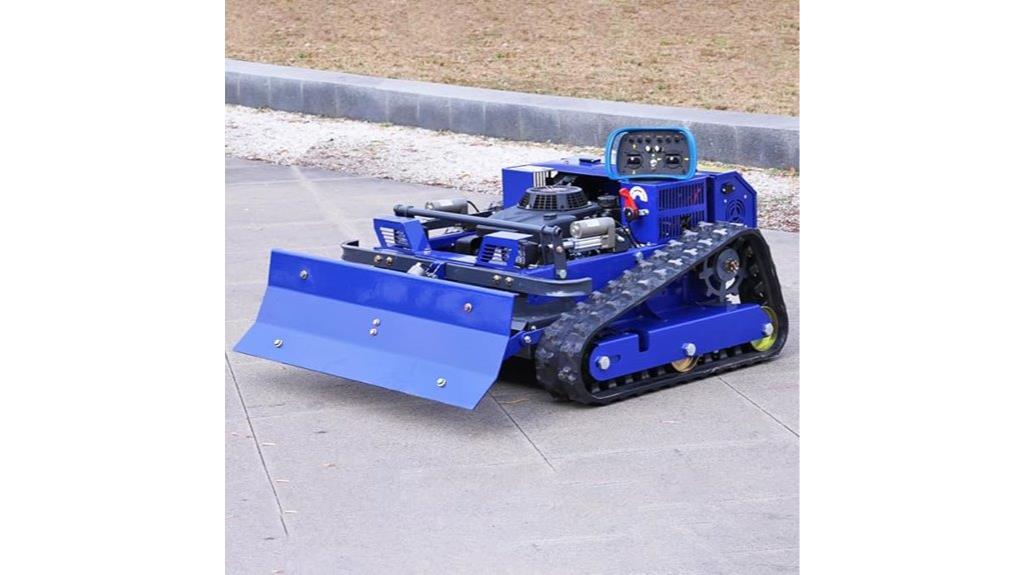 remote lawn mower snow plow