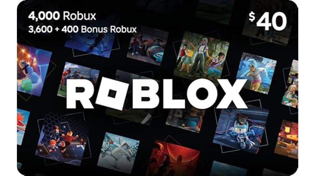 roblox 4 000 robux card