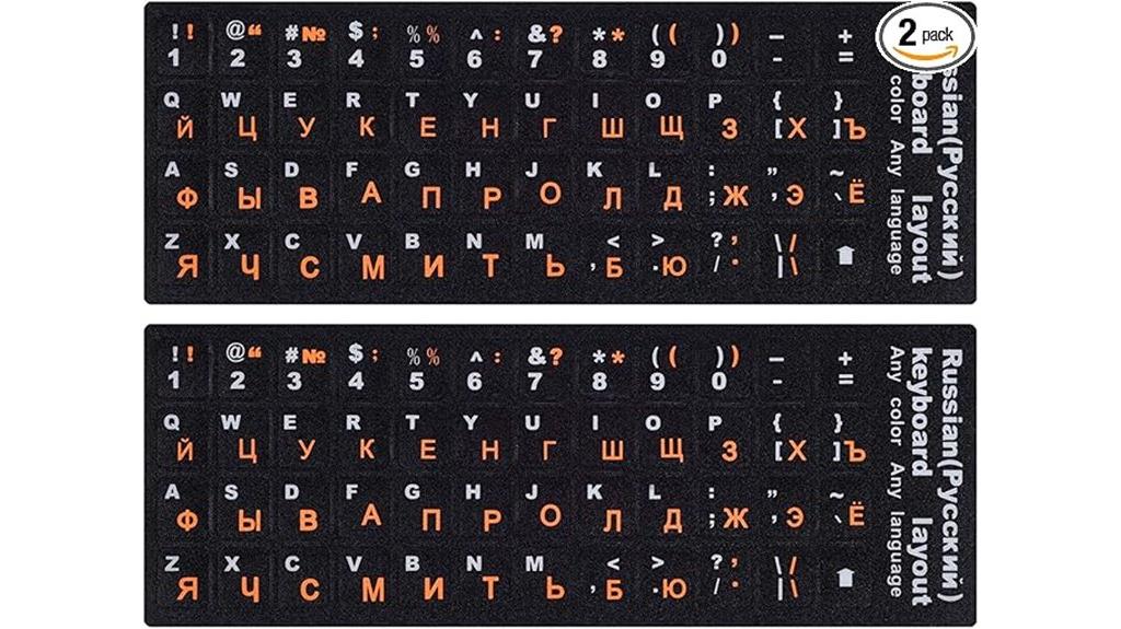 russian keyboard stickers set