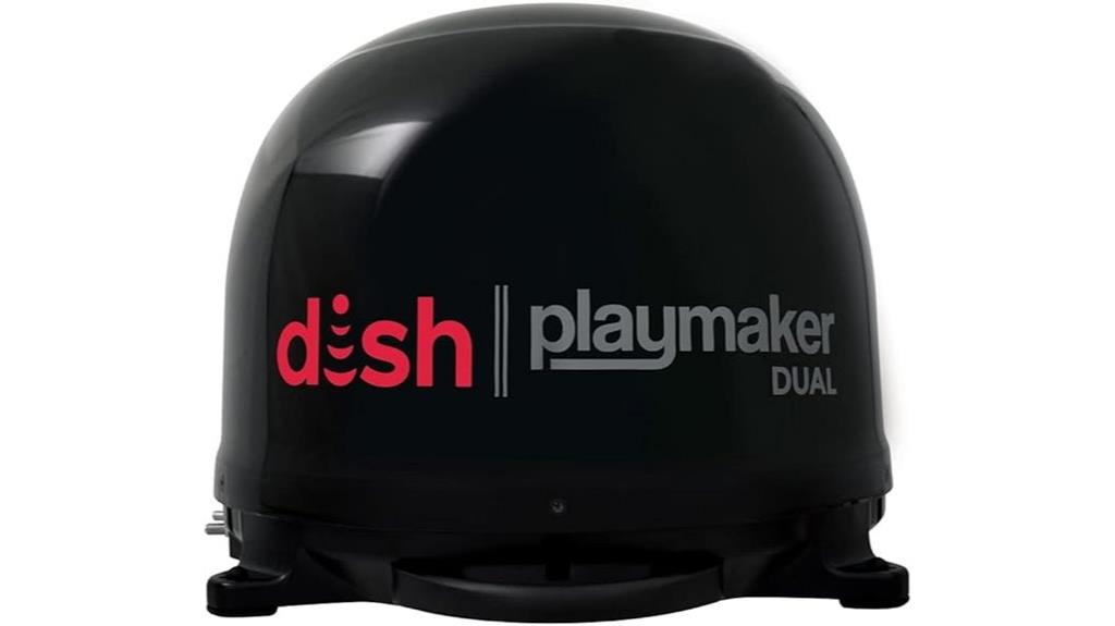 satellite antenna with dual receivers