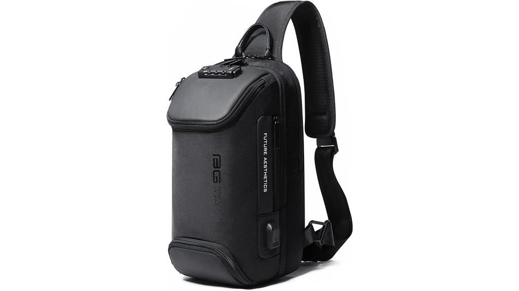 secure lockable sling backpack