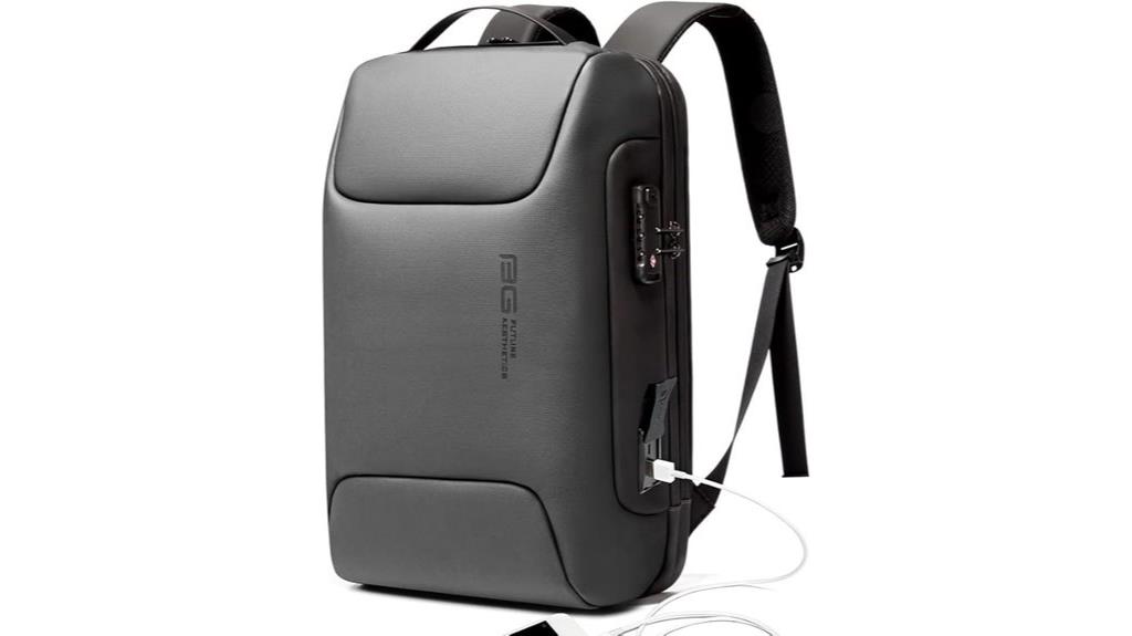 secure usb charging backpack