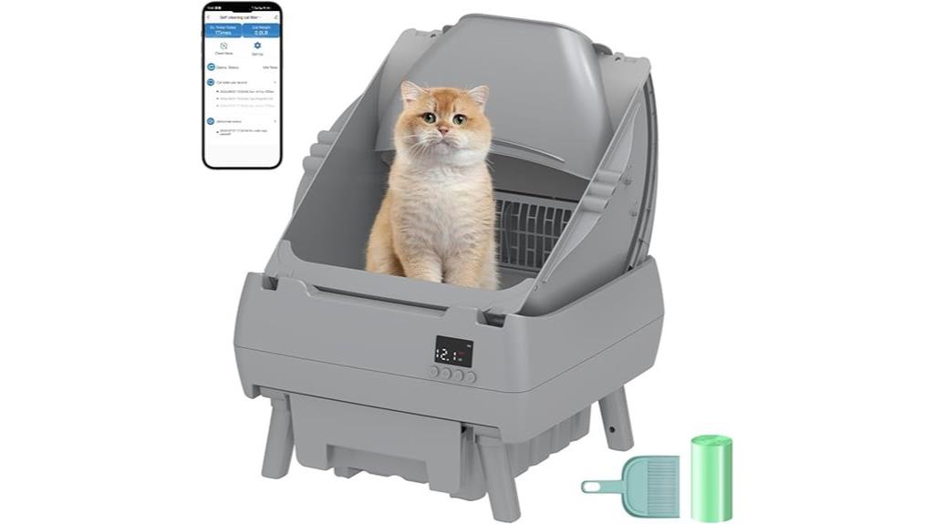 self cleaning app controlled litter box
