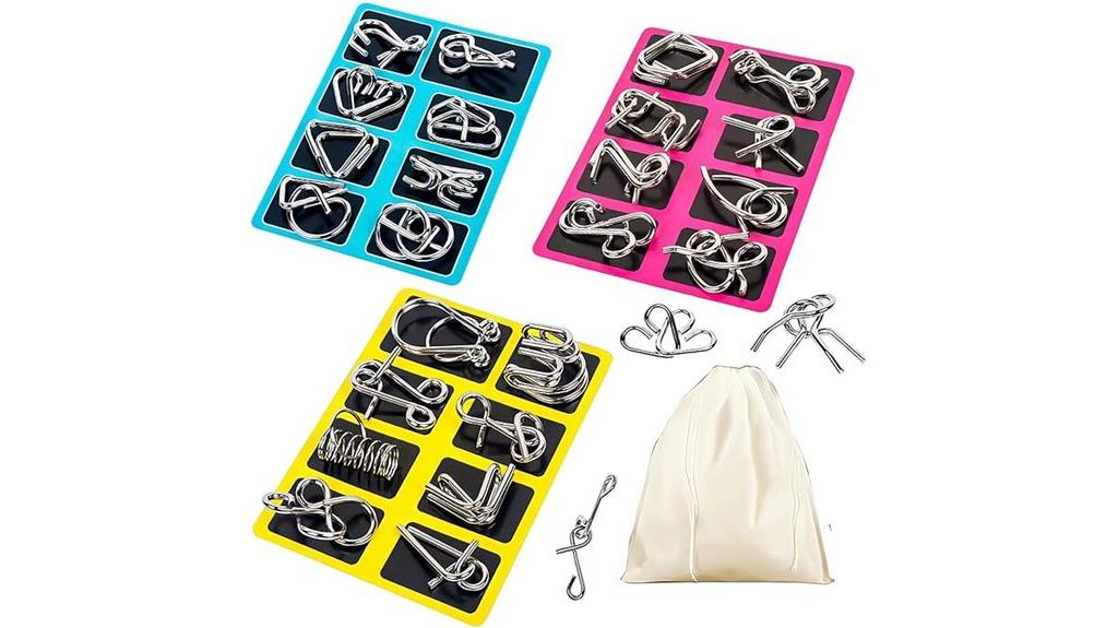 set of 24 metal puzzles