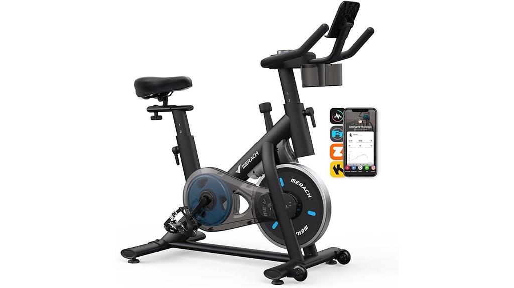 silent app connected exercise bike