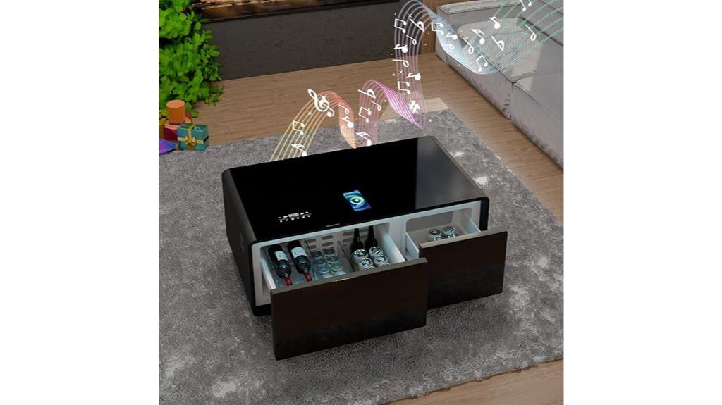 smart coffee table features