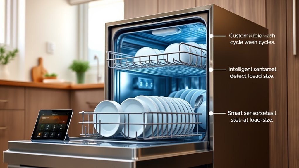 smart efficient dishwasher features