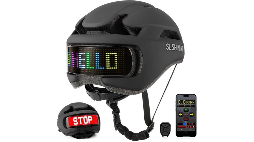 smart led bike helmet