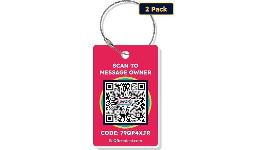 smart luggage tags with privacy qr
