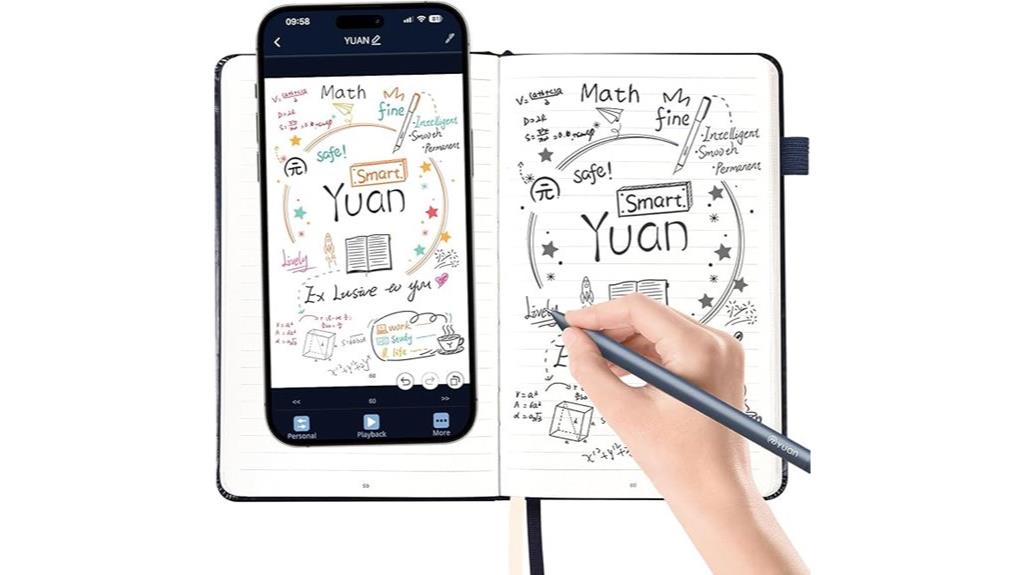 smart pen with notebook