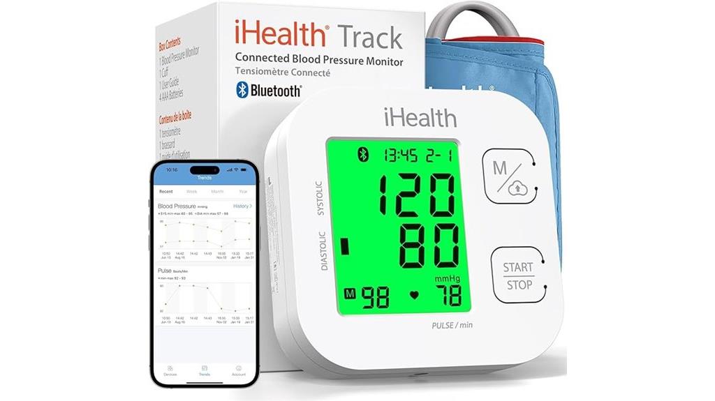 smart upper arm blood pressure monitor