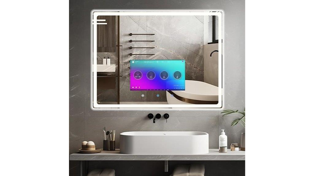 smart waterproof bathroom mirror