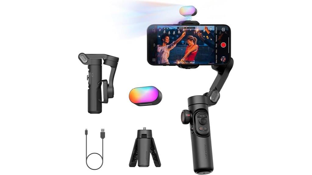 smartphone gimbal with lights