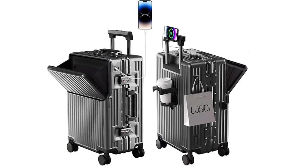 spinner wheel zipperless luggage