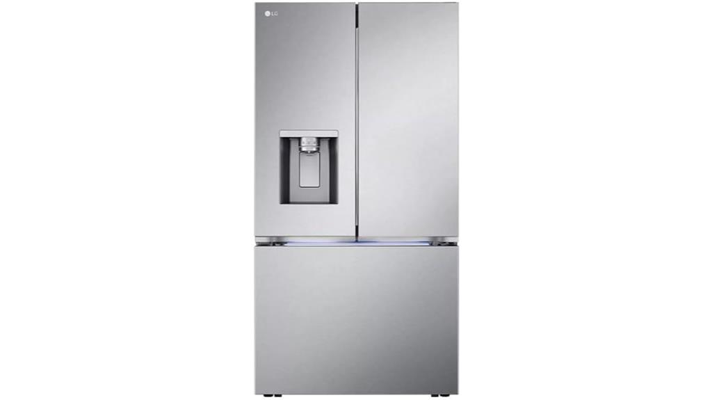 stainless steel french refrigerator