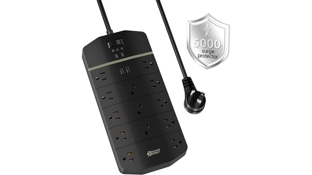 thirteen outlet surge protector