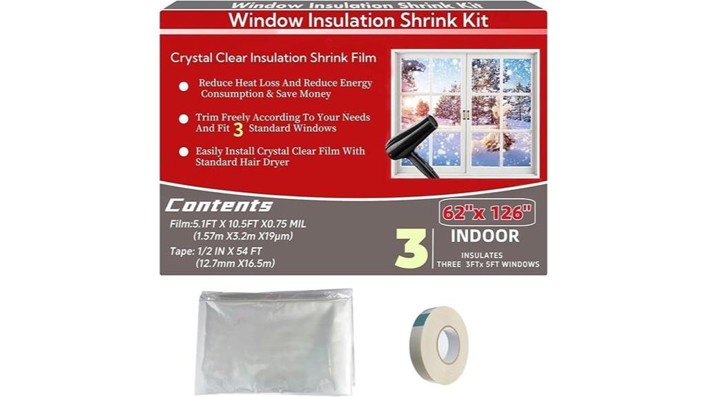 three window insulation kit