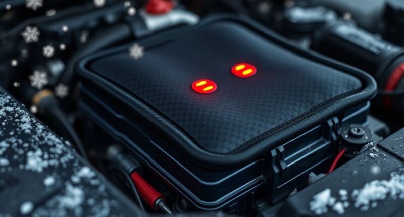 top battery warmer pads