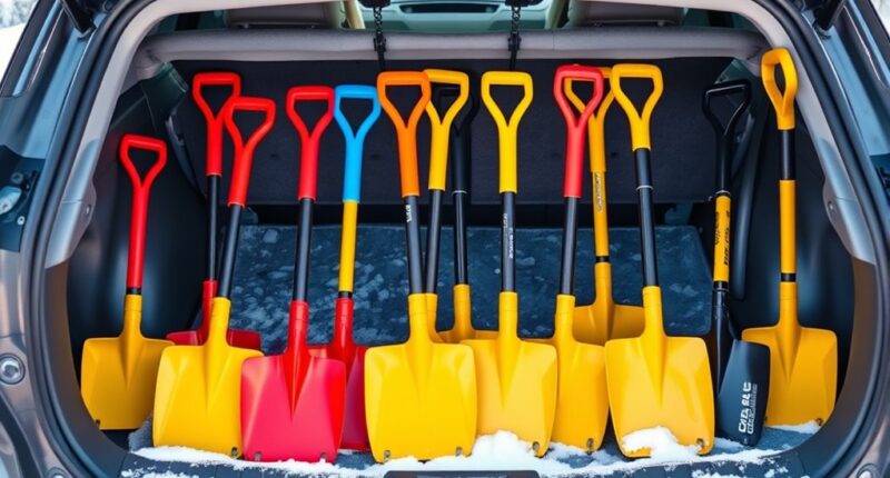 top car snow shovels