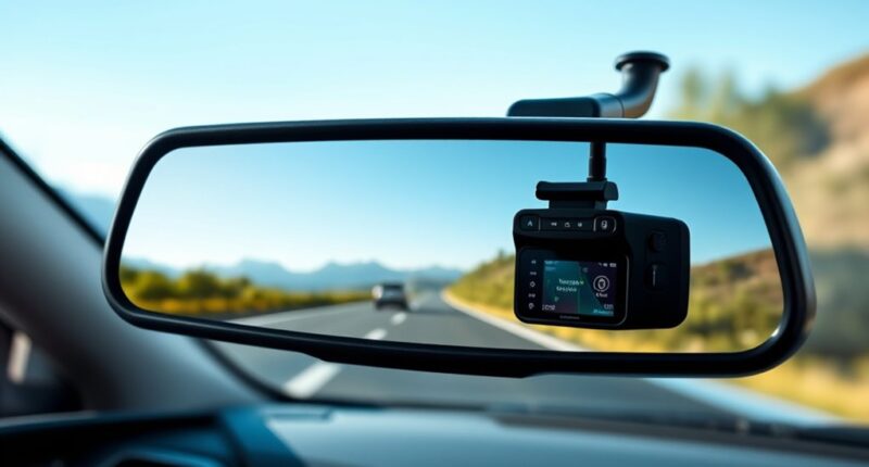 top rearview mirror dash cams