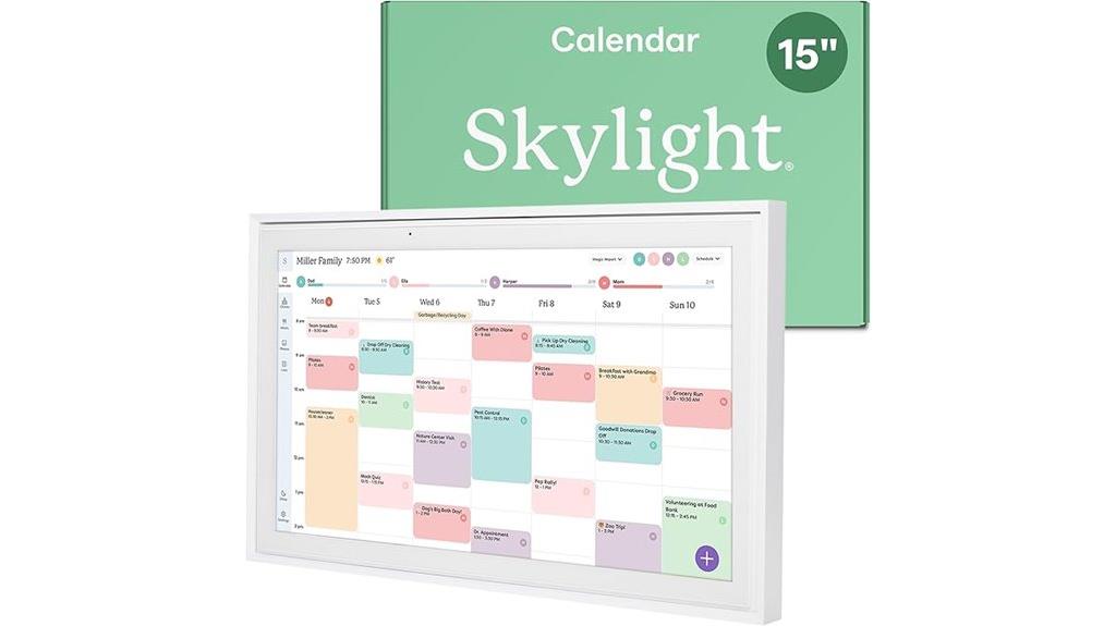 touchscreen digital chore calendar