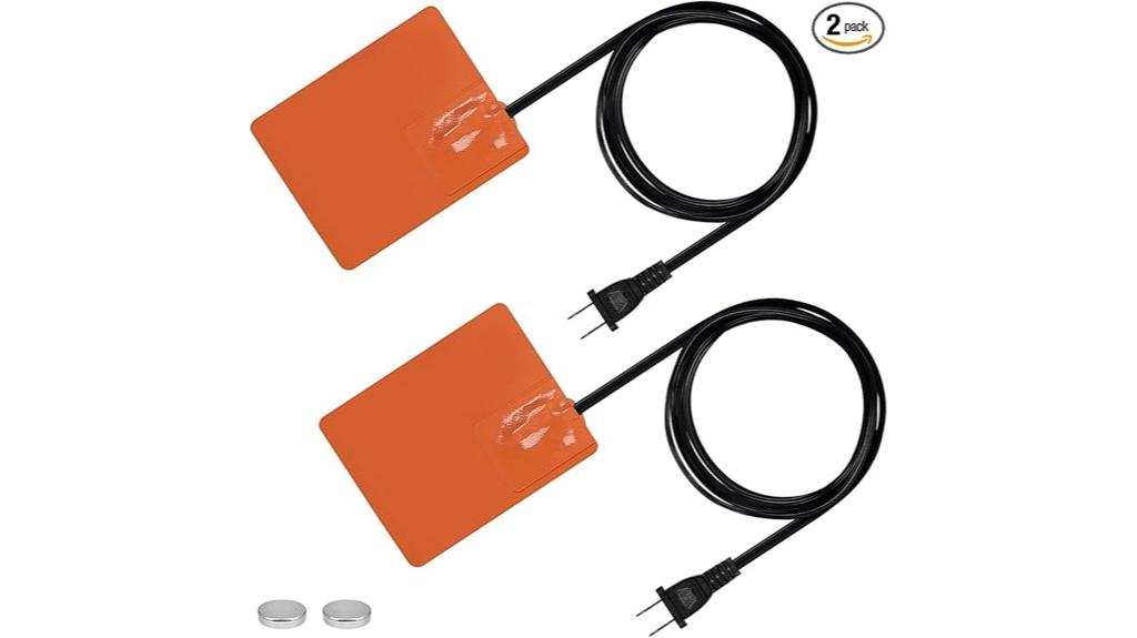 two silicone engine heaters