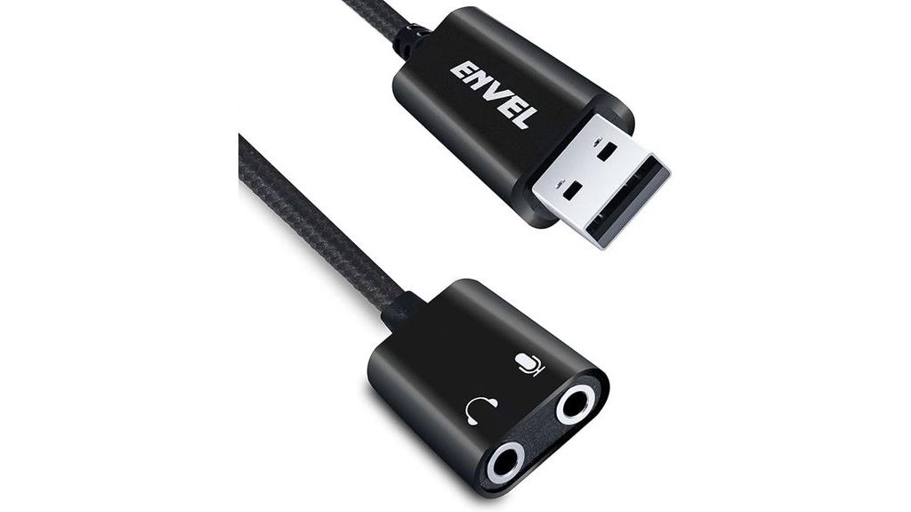 usb audio adapter dual jack