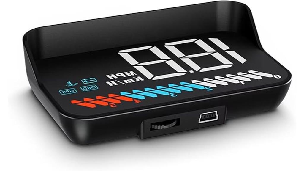 vehicle digital speedometer display