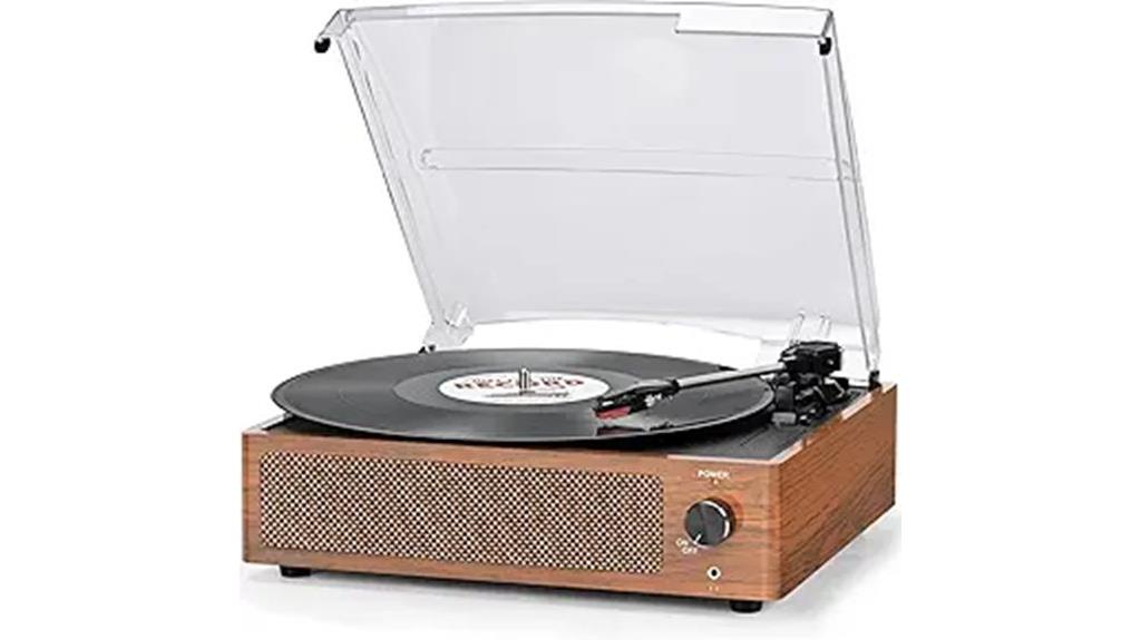 vintage bluetooth turntable with speakers