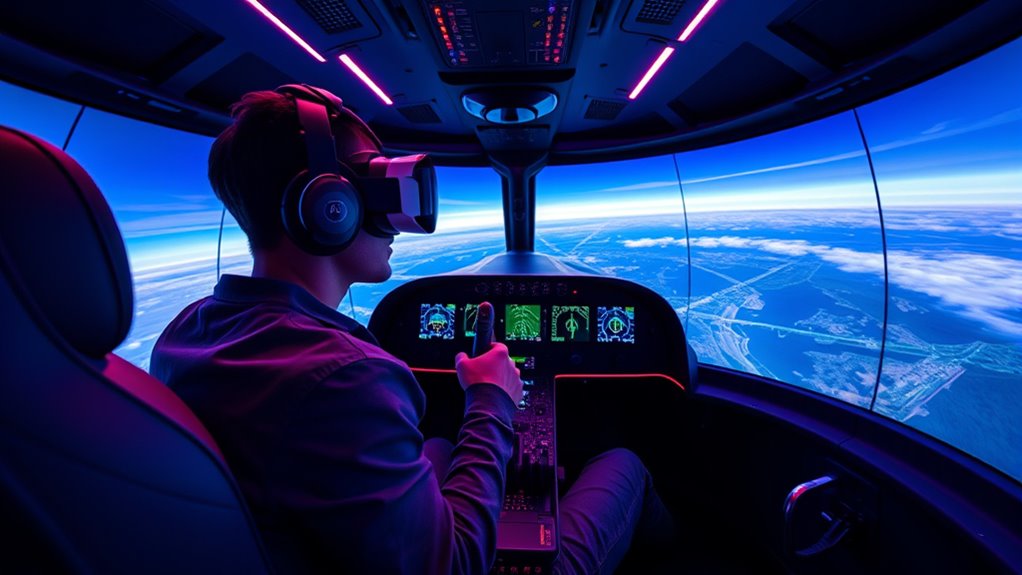 vr flight simulator selection
