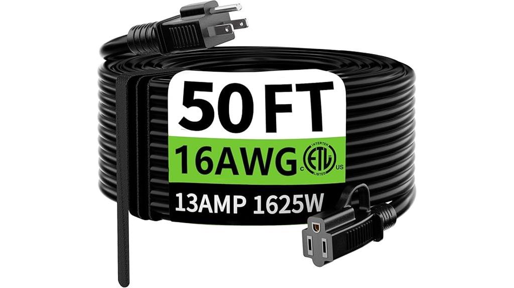 waterproof 50 foot extension cord